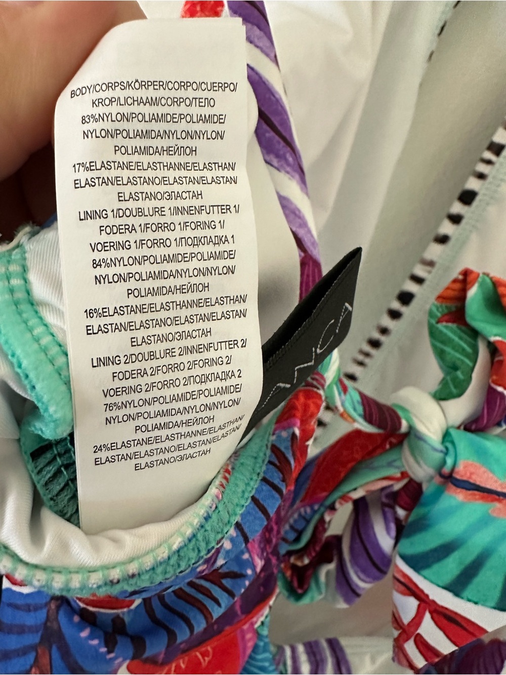 La Blanca Aqua Multi Floral Halter One-Piece Swimsuit size 14 - Picture 8 of 10